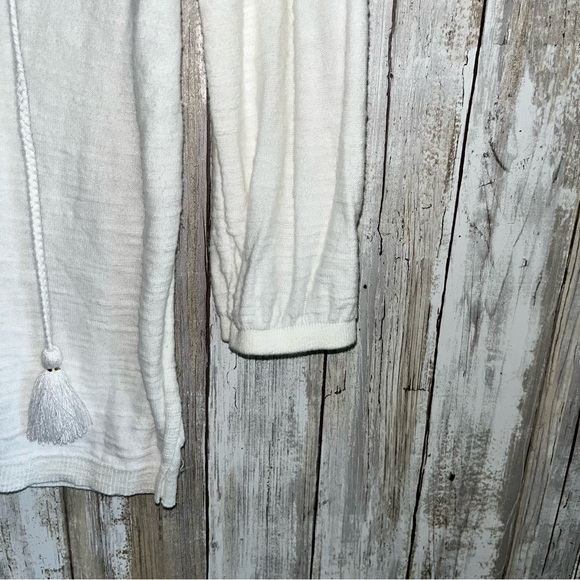 Loft White Split Neck Blouse - Picture 2 of 5